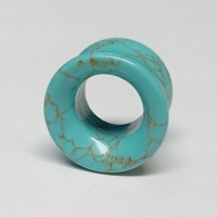 25 mm Double-flared tunnel Turquoise