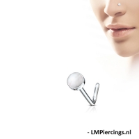 Nasenpiercing rosa Quarz