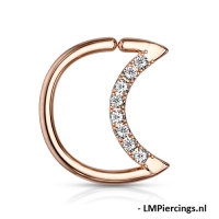 Flexibles Piercing in Mondform in Roségold