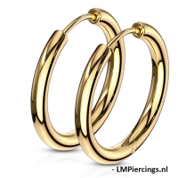 Ohrringe Anhänger Ring 14 mm vergoldet