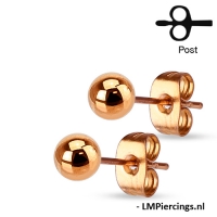 Ohrringe Kugel 5 mm rosévergoldet