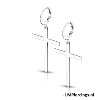 Creolen mit Kreuzanhänger
