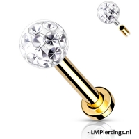 Piercing Ferido Epoxid vergoldet 8mm