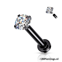 Piercing Micro Base schwarz 8 mm