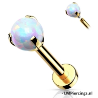 Piercing Opalkugel vergoldet