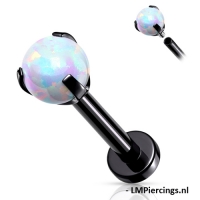 Piercing Opalkugel schwarz