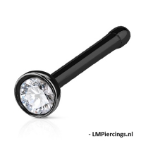 Nasenpiercing Halbkugel schwarz