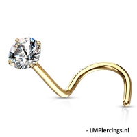 Nasenpiercing vergoldetes Zinkenset