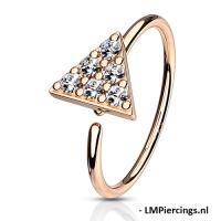 Piercing Dreieck Ring rosévergoldet