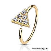 Piercing Dreieck Ring vergoldet