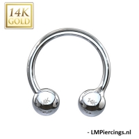Hufeisen aus 14 Karat Weißgold