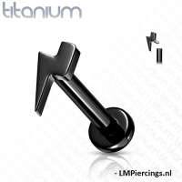Schwarzes Blitzpiercing 1,2x6 mm