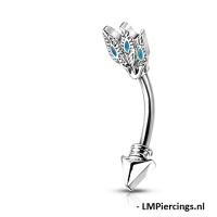 Piercing Türkis Feder Tribal Speer
