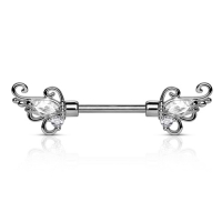 Brustwarzenpiercing-Dekoration mit Stein