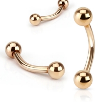 Piercing rund vergoldet rose farbe