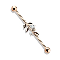 Industrial Piercing Blatt Roségold