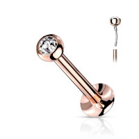 Piercing Push In 0,8x6 rosévergoldet
