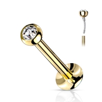 Piercing Push in 0,8x8 vergoldet