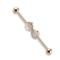 Industrial Piercing Unendlichkeitszeichen Roségold