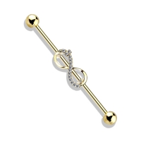 Industrial Piercing Unendlichkeit goldfarben