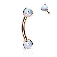 Piercing Kralle Opal roségoldfarben