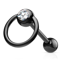 Zungenpiercing Sklavenring schwarz