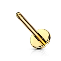 goldfarbene Piercingstäbe, 1,2 mm Drahtstärke / 8 mm