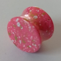 14 mm doppelt ausgestellt, gesprenkeltes Rosa