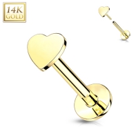 Piercing Push in 14kt Gold Herz