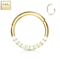 Piercing 14kt Opal besetzte Steine
