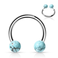 Piercing Hufeisen türkis 1,2x10