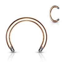 Ringe 8 mm / 1,2 mm Drahtstärke rosévergoldet