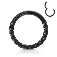 Piercing hochwertig gedreht schwarz 1,2x8