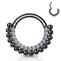 Piercing hochwertige Edelsteine ​​und Kugeln 8 mm schwarz