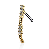 Nasenpiercing Crawler goldfarben