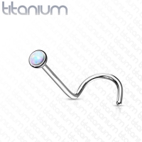 Nasenpiercing Opalweiß Titan