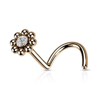 Nasenpiercing Perlen Roségold Farbe