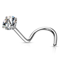 Nasenpiercing Zinken Set weiß