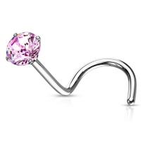 Nasenpiercing Zinken Set rosa