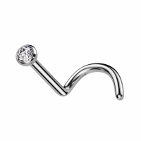 Nasenpiercing Titan Top weiß