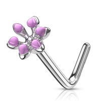Nasenpiercing Blume 3D Top Lila