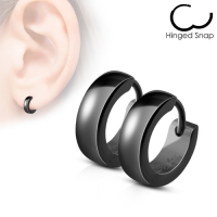 Ohrringe Ring Kuppel schwarz