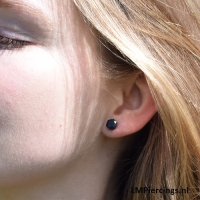 Oorbellen zwart 9mm