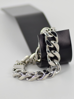 Panzerkettenarmband - Silber