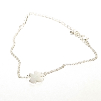 Armband klavertje 4 - Zilver