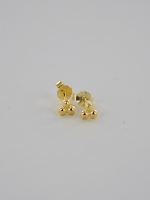 Oorbel stud 3 cluster - goud