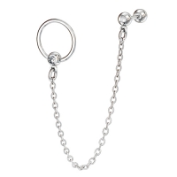 Helix-Piercing mit Ohrring/Piercingkette