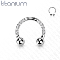 Hufeisen Titan CZ Steine ​​1,2x10mm