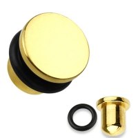 1,6 mm Single Flared Plug vergoldet