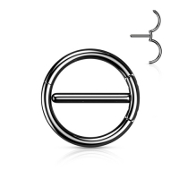 Brustwarzenpiercing Duel Scharnier schwarz